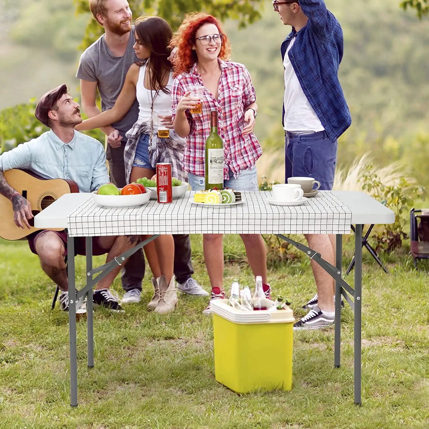 4 Foot Folding Table White