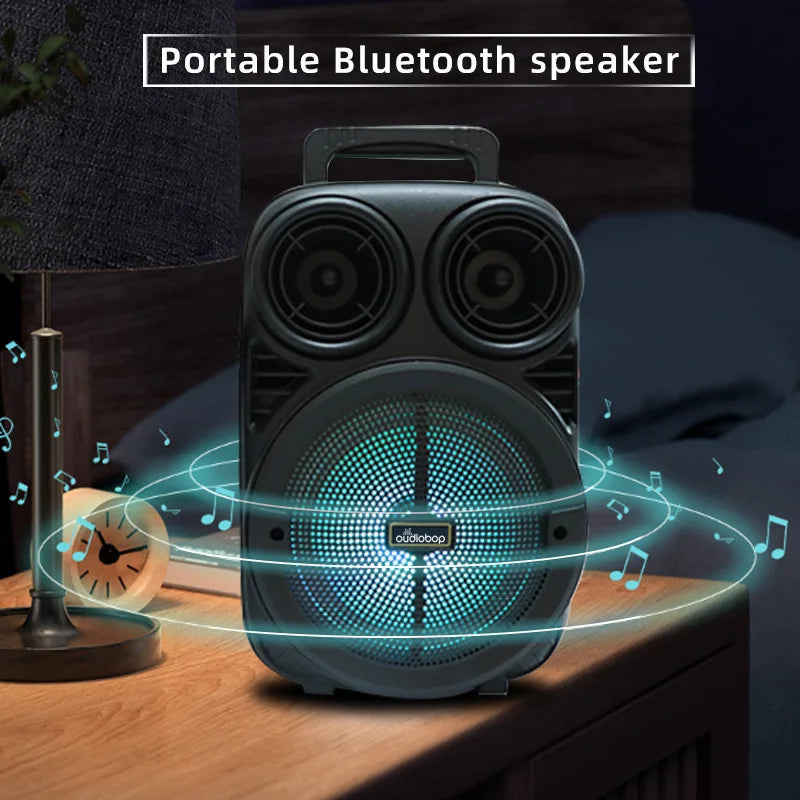 HiFi Quality Portable Bluetooth Speaker, Subwoofer, RGB Light Boom Box