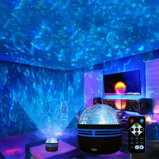 1pc RGB Projection, Led Night Light Disco Lamp, Theater Room Decor, USB Powered