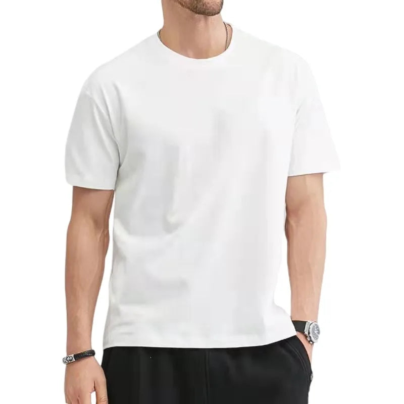 Blank T-shirts O-neck Men Clothing Plus Size